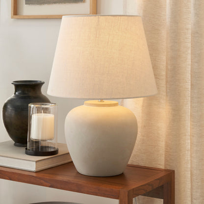 Nourison 20 Rustikale Keramiktopf-Tischlampe
