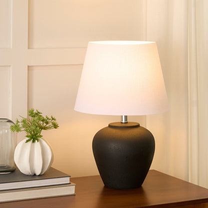 Nourison 20 Rustikale Keramiktopf-Tischlampe