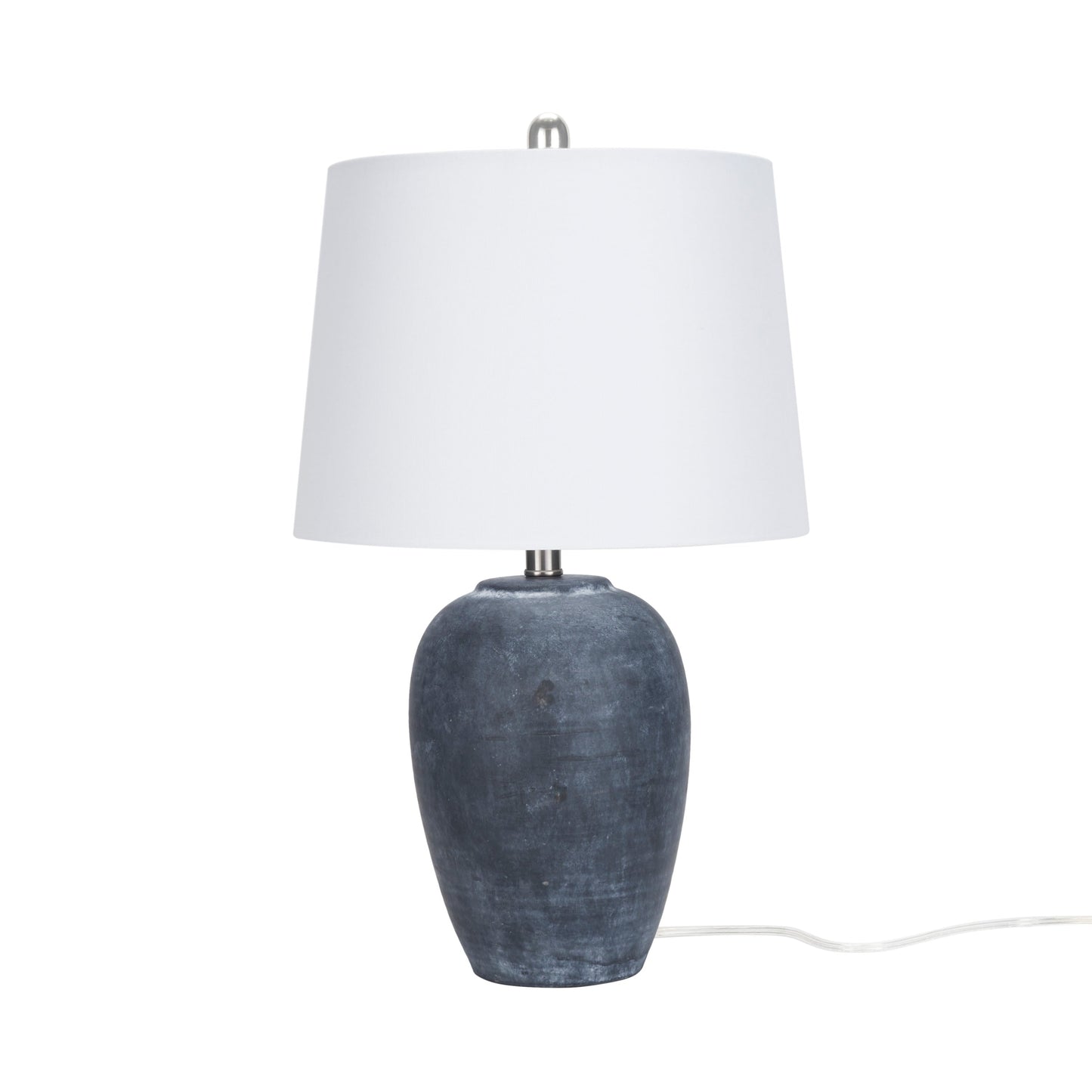 Nourison 23 Tischlampe aus unglasierter Keramik im Glas