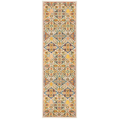 Nourison Allur Moderner Boho-Teppich mit Blumenmedaillon