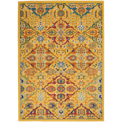 Nourison Allur Moderner Boho-Teppich mit Blumenmedaillon