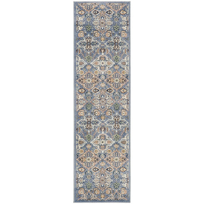 Nourison Allur Moderner Boho-Teppich mit Blumenmedaillon