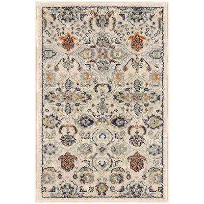Nourison Allur Moderner Boho-Teppich mit Blumenmedaillon