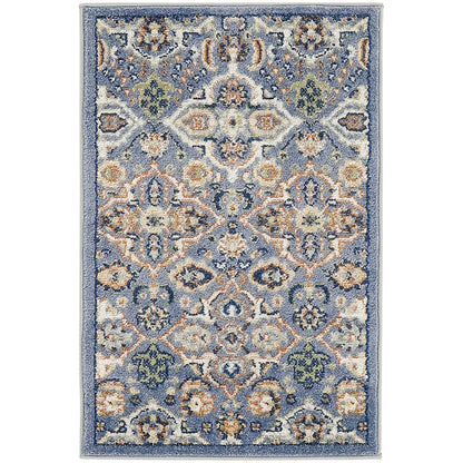 Nourison Allur Moderner Boho-Teppich mit Blumenmedaillon