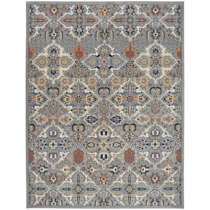 Nourison Allur Moderner Boho-Teppich mit Blumenmedaillon