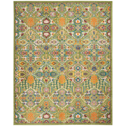 Nourison Allur Moderner Boho-Teppich mit Blumenmedaillon