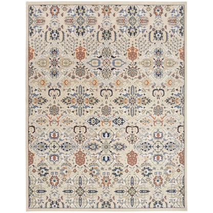 Nourison Allur Moderner Boho-Teppich mit Blumenmedaillon