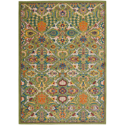 Nourison Allur Moderner Boho-Teppich mit Blumenmedaillon