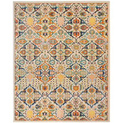 Nourison Allur Moderner Boho-Teppich mit Blumenmedaillon