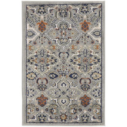 Nourison Allur Moderner Boho-Teppich mit Blumenmedaillon