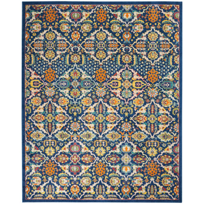 Nourison Allur Moderner Boho-Teppich mit Blumenmedaillon