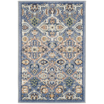 Nourison Allur Moderner Boho-Teppich mit Blumenmedaillon