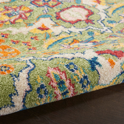 Nourison Allur Moderner Boho-Teppich mit Blumenmedaillon