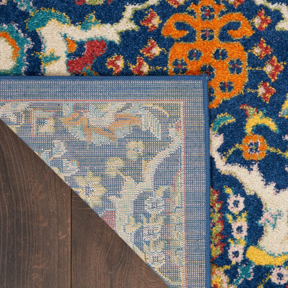 Nourison Allur Moderner Boho-Teppich mit Blumenmedaillon