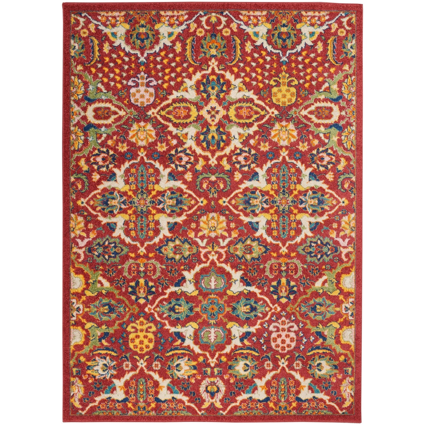 Nourison Allur Moderner Boho-Teppich mit Blumenmedaillon