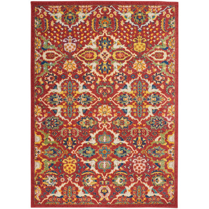 Nourison Allur Moderner Boho-Teppich mit Blumenmedaillon