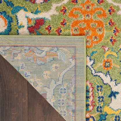 Nourison Allur Moderner Boho-Teppich mit Blumenmedaillon