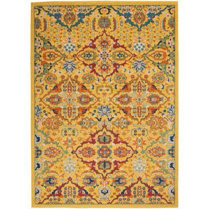 Nourison Allur Moderner Boho-Teppich mit Blumenmedaillon