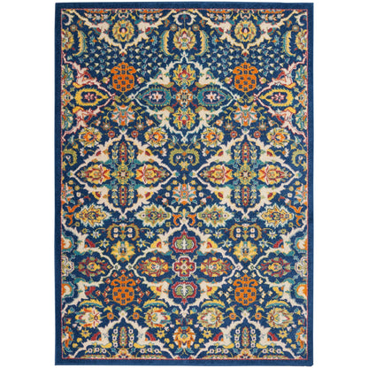 Nourison Allur Moderner Boho-Teppich mit Blumenmedaillon