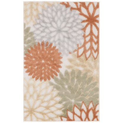 Nourison Aloha Floral Moderner Teppich für drinnen und draußen