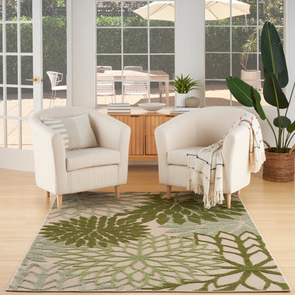 Nourison Aloha Floral Moderner Teppich für drinnen und draußen