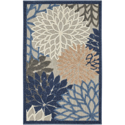 Nourison Aloha Floral Moderner Teppich für drinnen und draußen