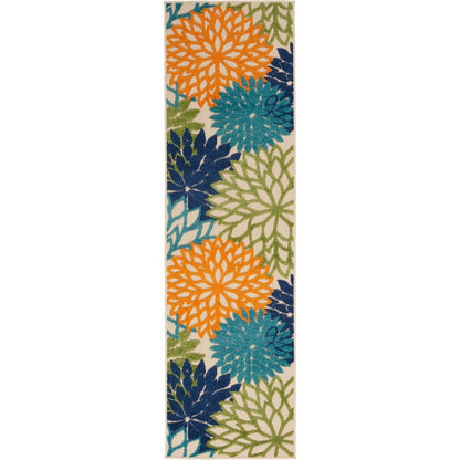 Nourison Aloha Floral Moderner Teppich für drinnen und draußen