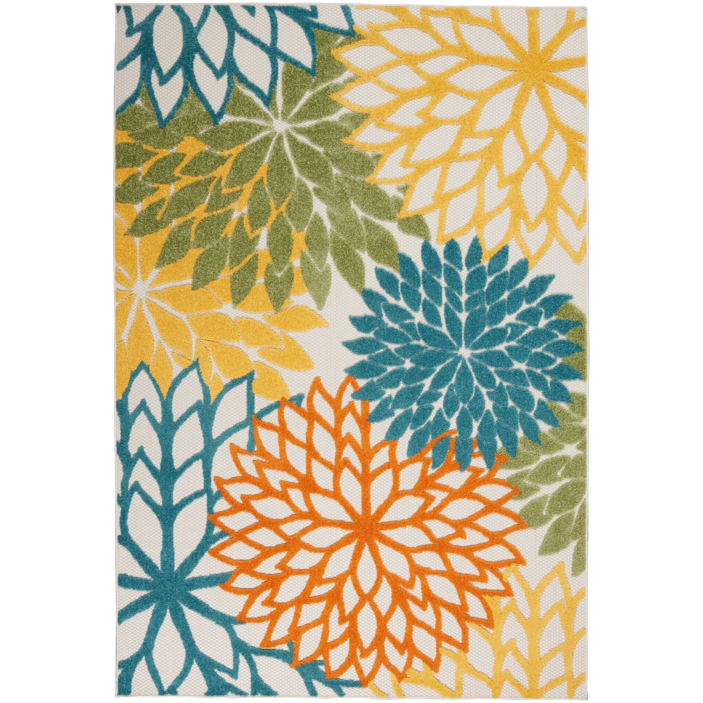 Nourison Aloha Floral Moderner Teppich für drinnen und draußen