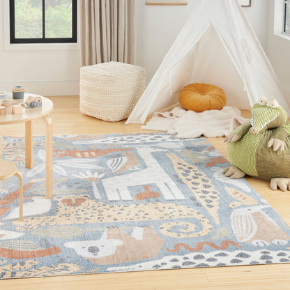 Nourison Astra – maschinenwaschbarer Teppich mit Tiermuster