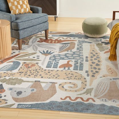 Nourison Astra – maschinenwaschbarer Teppich mit Tiermuster
