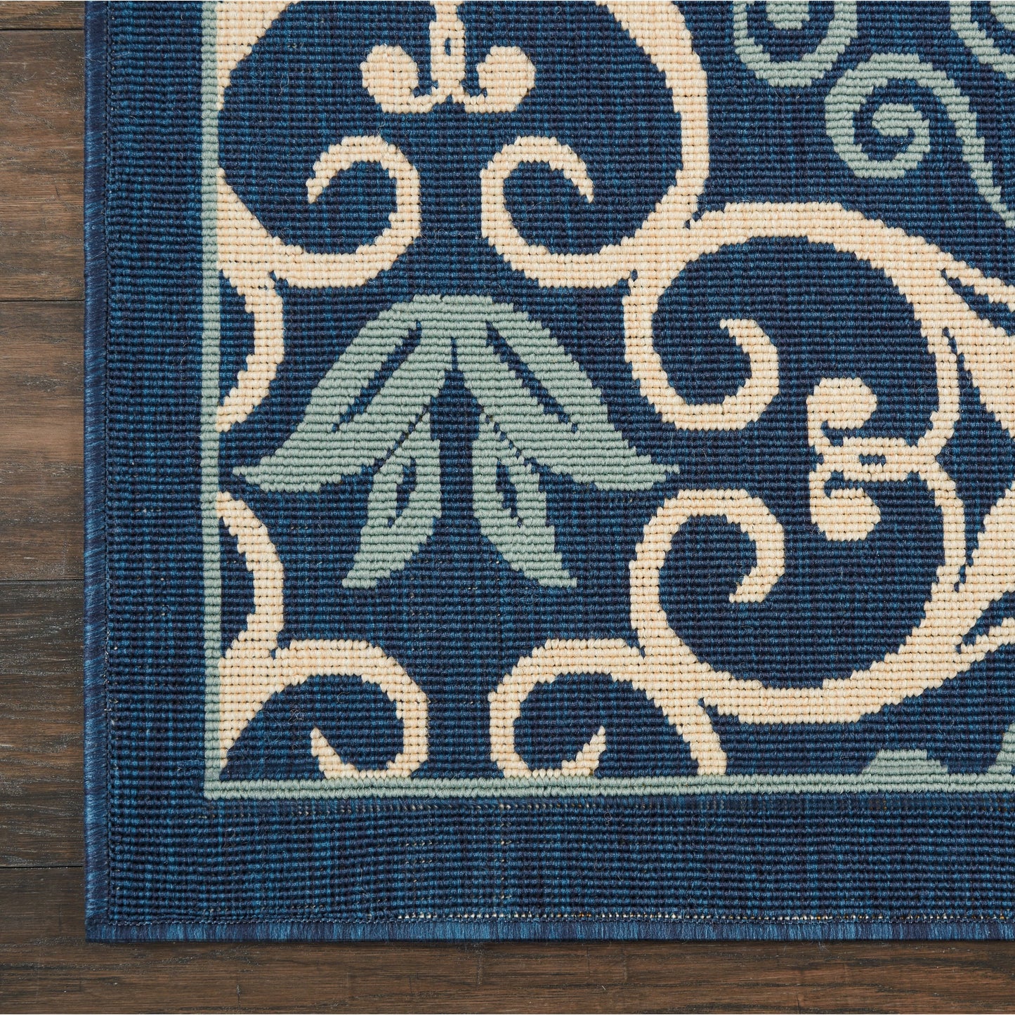 Nourison – Teppich für drinnen und draußen, karibisches Blumenmuster, geometrisches Muster