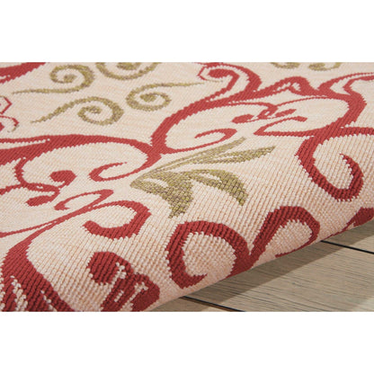 Nourison – Teppich für drinnen und draußen, karibisches Blumenmuster, geometrisches Muster
