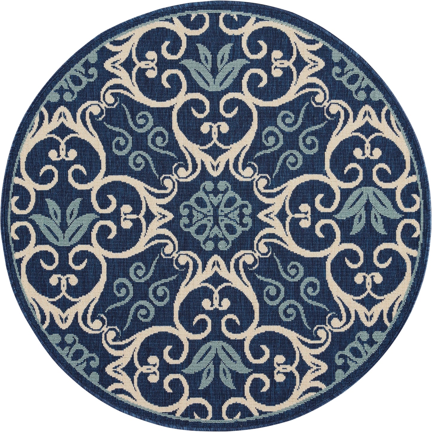 Nourison – Teppich für drinnen und draußen, karibisches Blumenmuster, geometrisches Muster