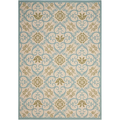 Nourison – Teppich für drinnen und draußen, karibisches Blumenmuster, geometrisches Muster