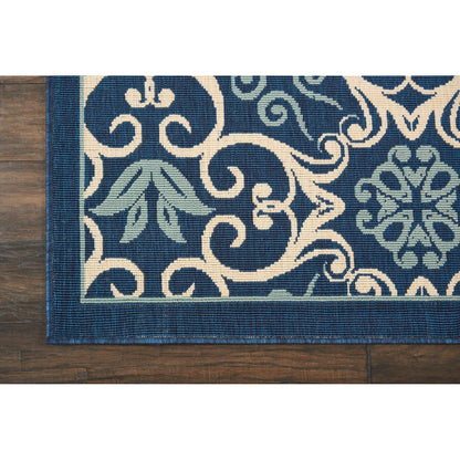 Nourison – Teppich für drinnen und draußen, karibisches Blumenmuster, geometrisches Muster