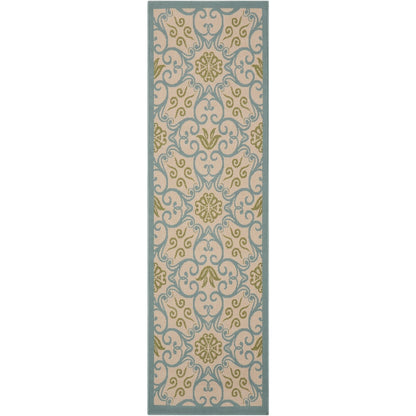 Nourison – Teppich für drinnen und draußen, karibisches Blumenmuster, geometrisches Muster
