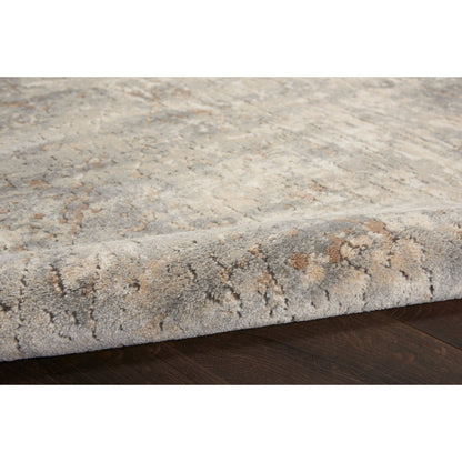 Nourison Concerto Distressed Abstract Beige Grau Area Teppich