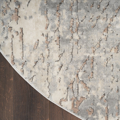 Nourison Concerto Distressed Abstract Beige Grau Area Teppich