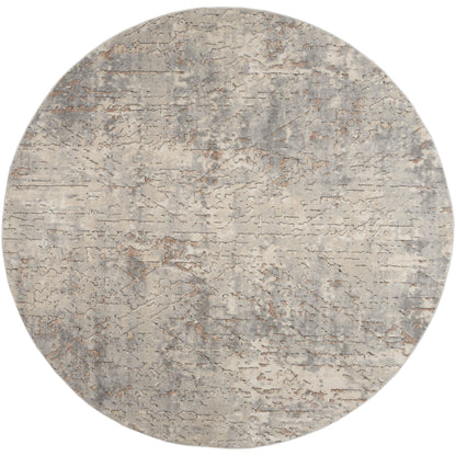Nourison Concerto Distressed Abstract Beige Grau Area Teppich