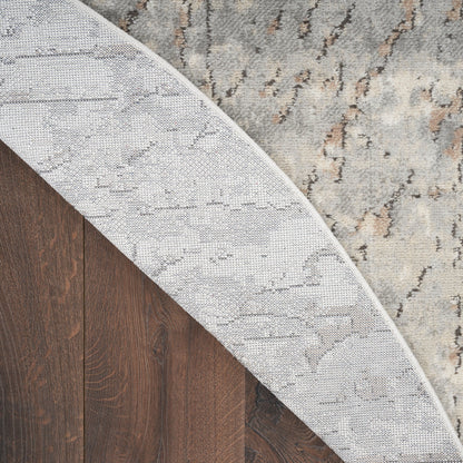 Nourison Concerto Distressed Abstract Beige Grau Area Teppich