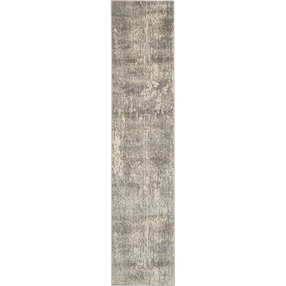 Nourison Concerto Distressed Abstract Beige Grau Area Teppich