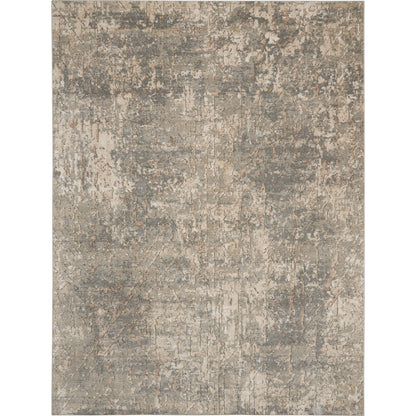 Nourison Concerto Distressed Abstract Beige Grau Area Teppich