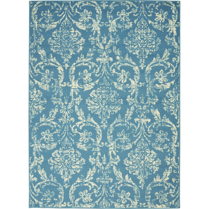 Nourison Jubilant Vintage Farmhouse Damask Area Rug