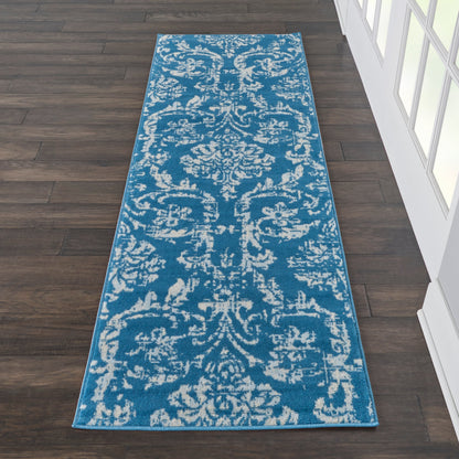 Nourison Jubilant Vintage Farmhouse Damask Area Rug