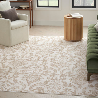 Nourison Jubilant Vintage Farmhouse Damask Area Rug