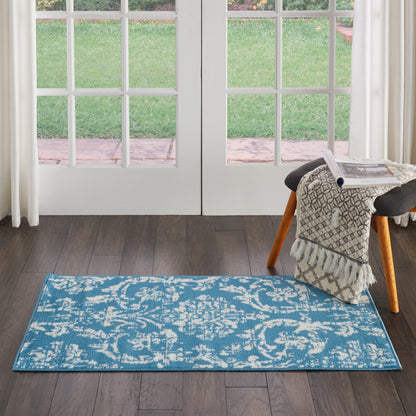 Nourison Jubilant Vintage Farmhouse Damask Area Rug