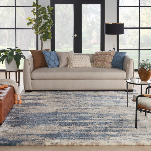 Nourison Luxuriöser Shag Abstract Glam Ultra Plüsch-Teppich