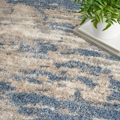 Nourison Luxuriöser Shag Abstract Glam Ultra Plüsch-Teppich