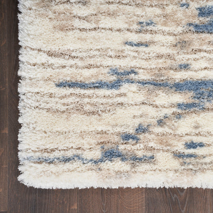 Nourison Luxuriöser Shag Abstract Glam Ultra Plüsch-Teppich