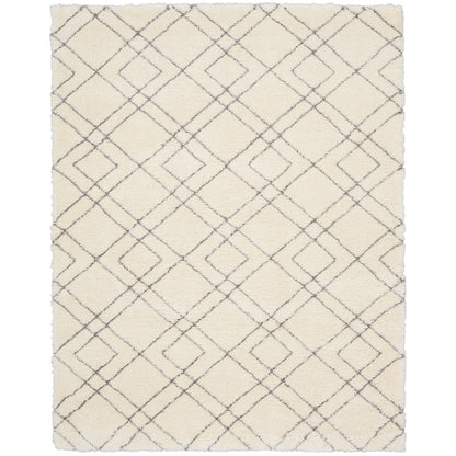 Nourison Luxuriöser Shag Ultra Plüschflor Abstrakter Geometrischer Flächenteppich